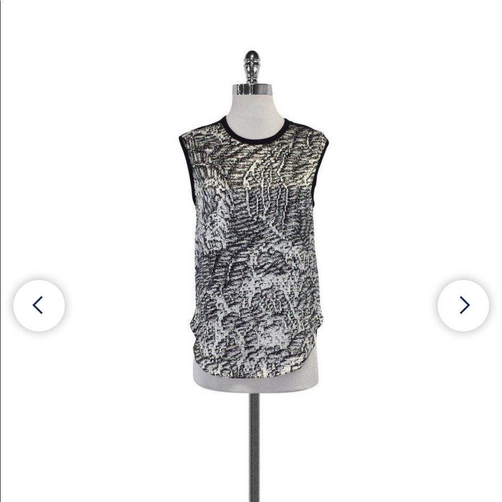 Helmet Lang Abstract Print Blouse - image 6
